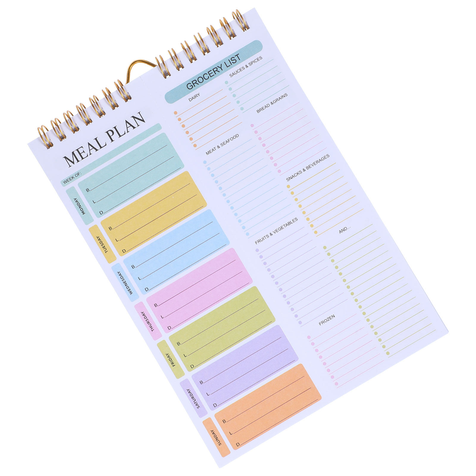 Meal Prep Weekly - Weekly Meal Planner Notebook A5 Spiral
