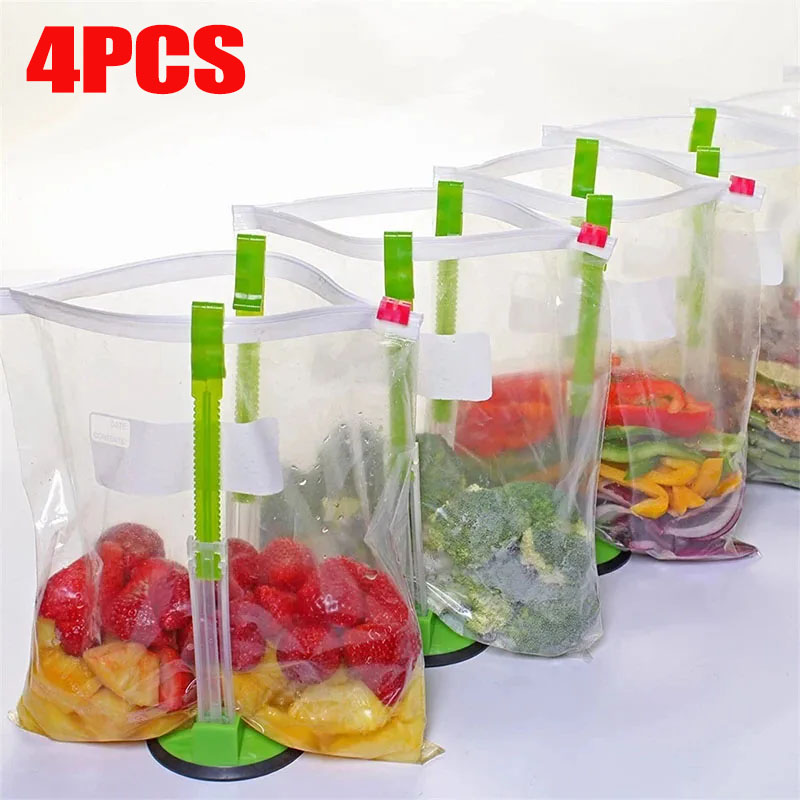 Meal Prep Plan - Adjustable Baggy Rack Holder Storage for