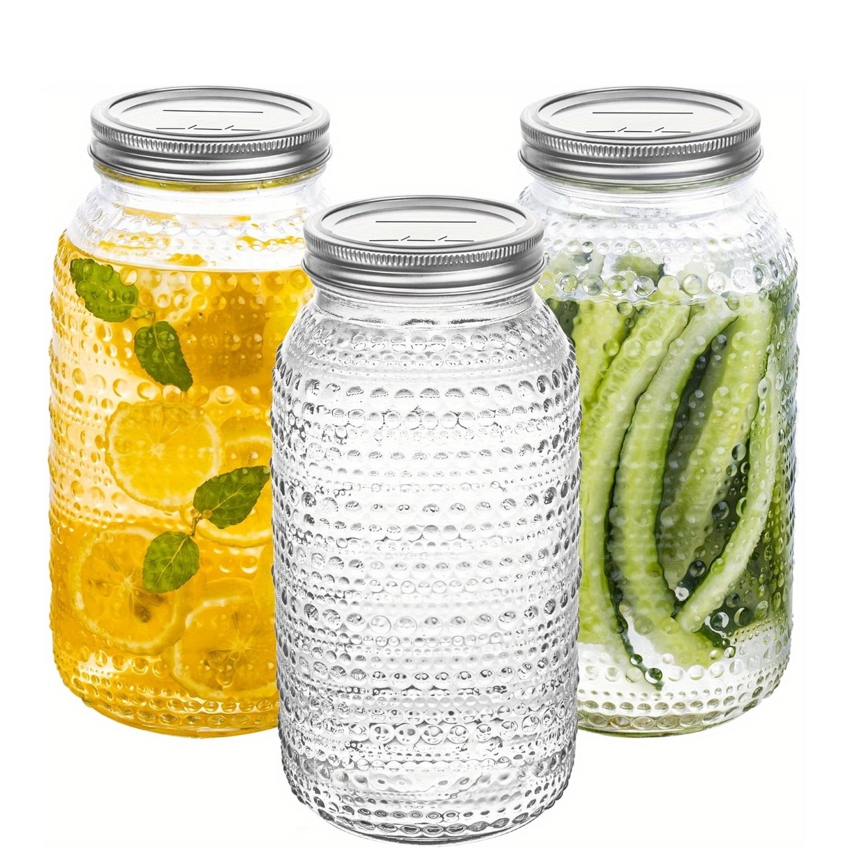 Meal Prep Meal Ideas - usMason Jars 64oz with Lids Wide