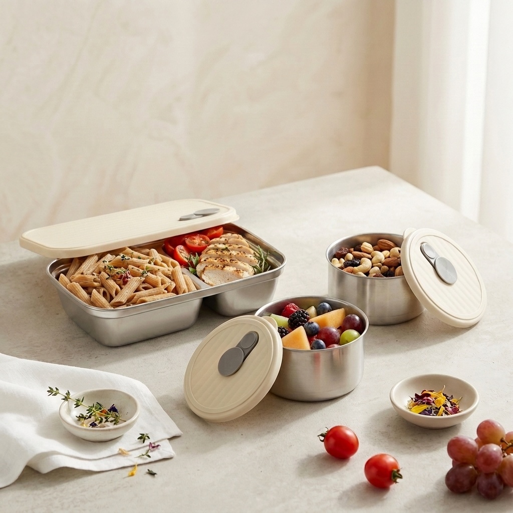 Microwave Safe 304 Stainless S - Meal Prep Plan reseña y precio