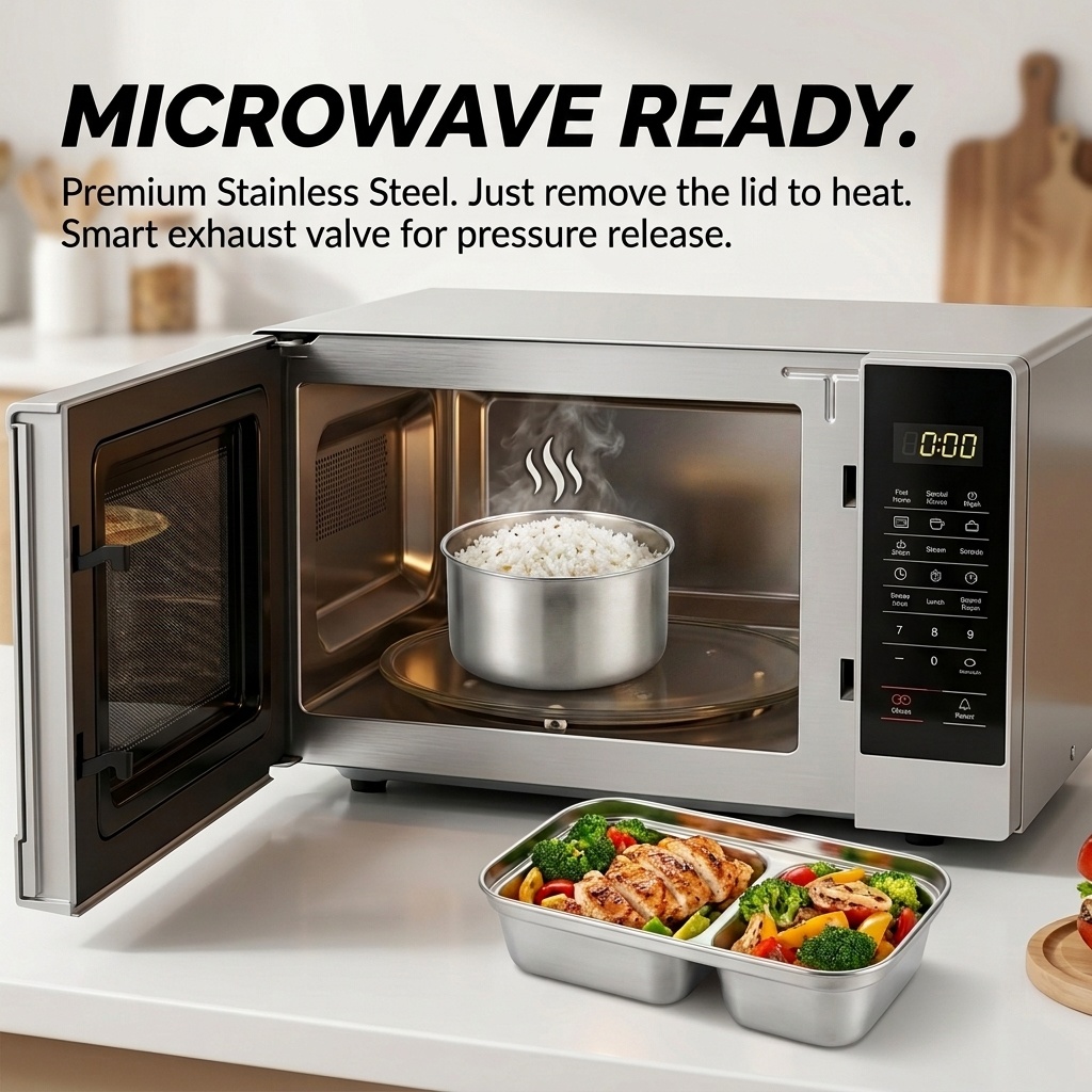 Microwave Safe 304 Stainless S - Meal Prep Plan reseña y precio