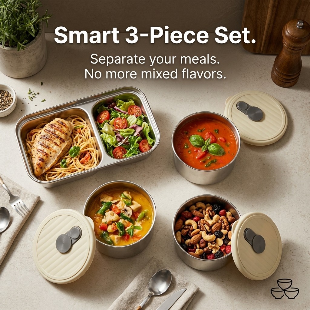 Microwave Safe 304 Stainless S - Meal Prep Plan reseña y precio