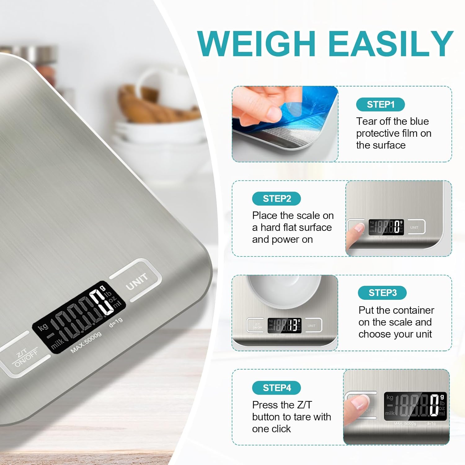 Digital Food Scale 11lb With 6 - Meal Prep Diet reseña y precio