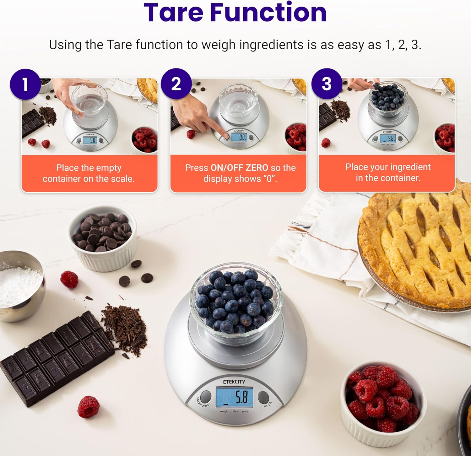 Digital Food Kitchen Scale Wit - Meal Prep Diet reseña y precio