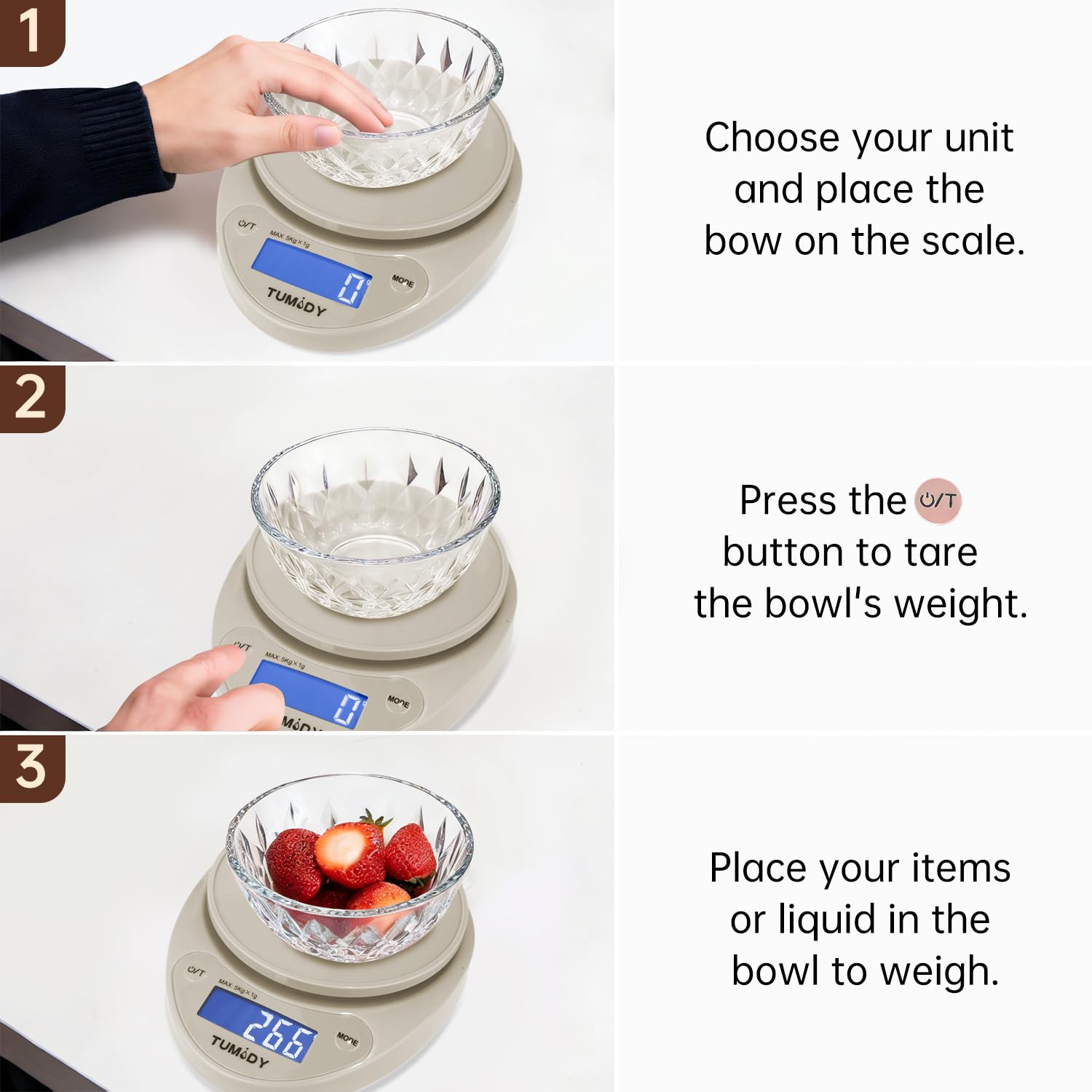 Small Digital Kitchen Scale Fo - Meal Prep For Weight Loss reseña y precio