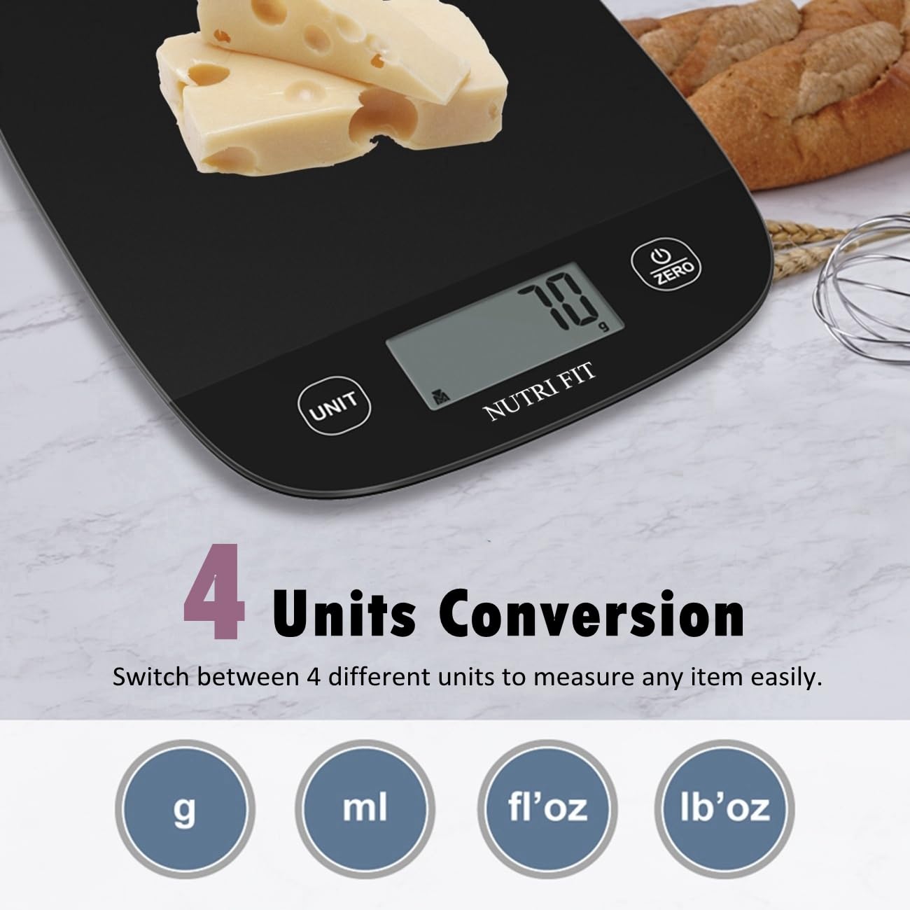 Digital Food Scale 5kg/0.1oz A - Meal Prep Diet reseña y precio