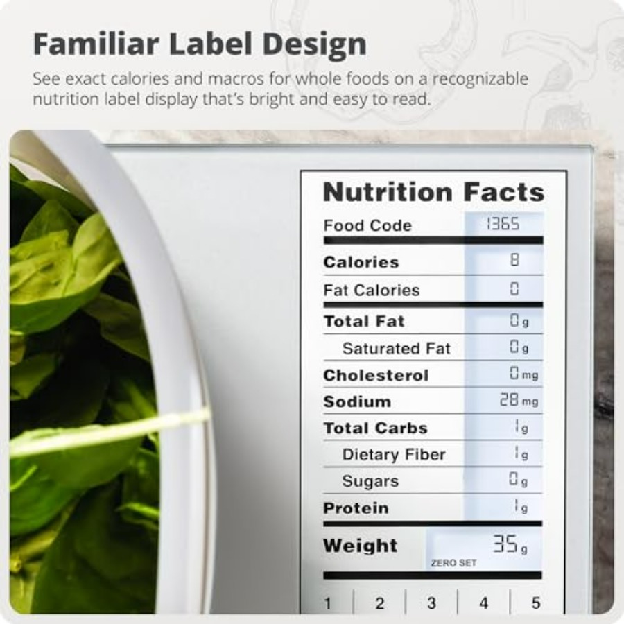 Food Scale with Nutrition Calc - Meal Prep For Weight Loss reseña y precio