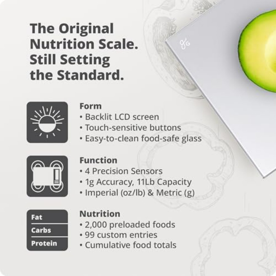 Food Scale with Nutrition Calc - Meal Prep For Weight Loss reseña y precio