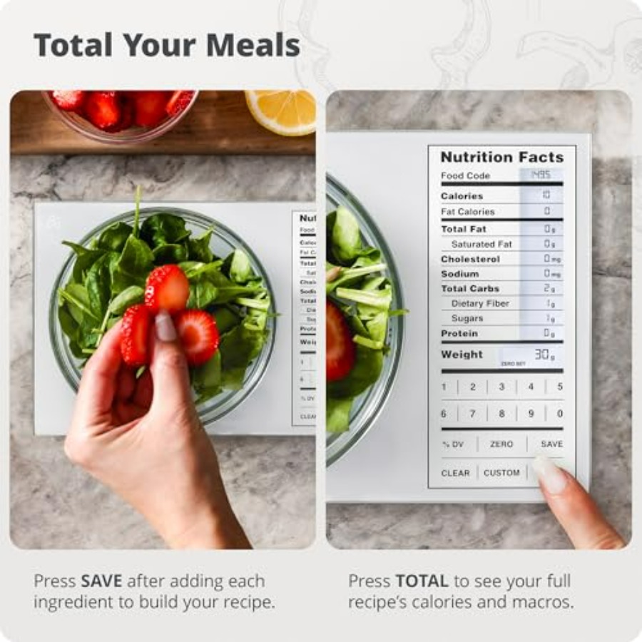 Food Scale with Nutrition Calc - Meal Prep For Weight Loss reseña y precio