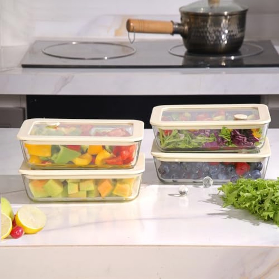 Glass Food Container Set with  - Meal Prep Glass Containers With Lids reseña y precio