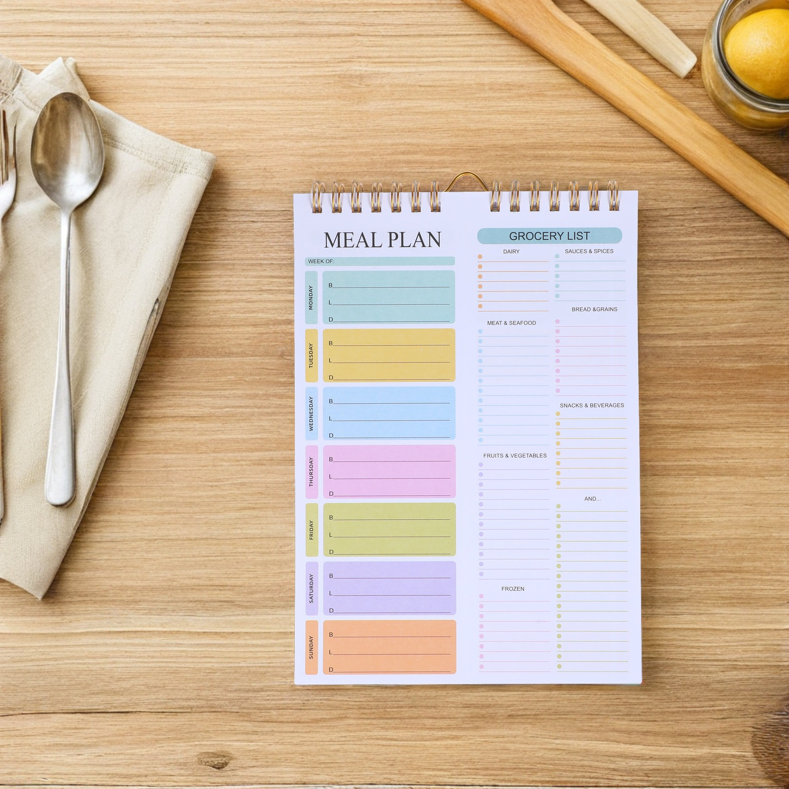 A5 Spiral Weekly Meal Planner  - Meal Prep Weekly reseña y precio