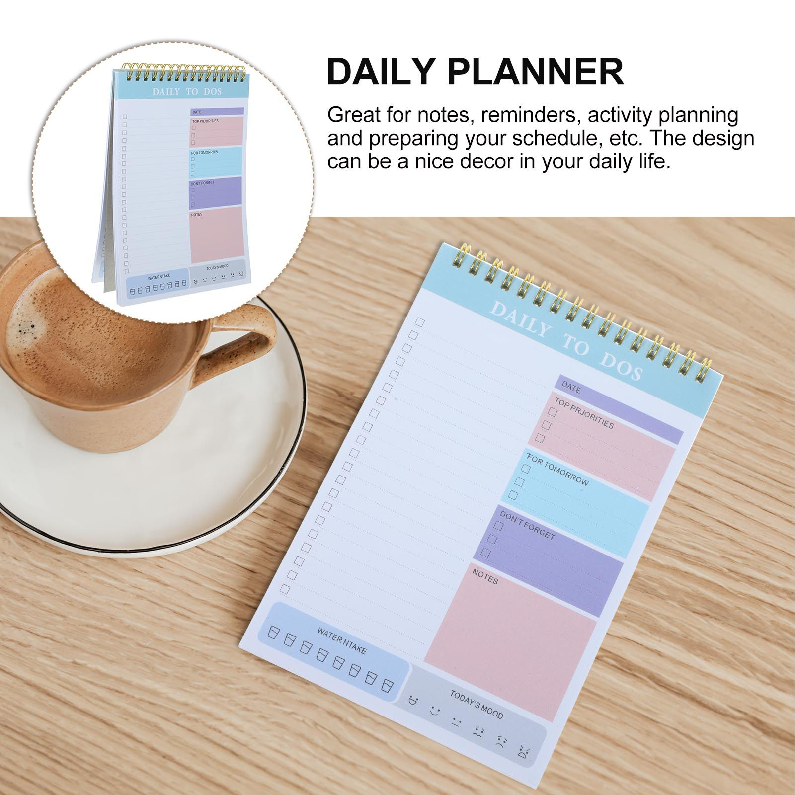 A5 Daily Planner Notepad Tear  - Meal Prep Plan reseña y precio