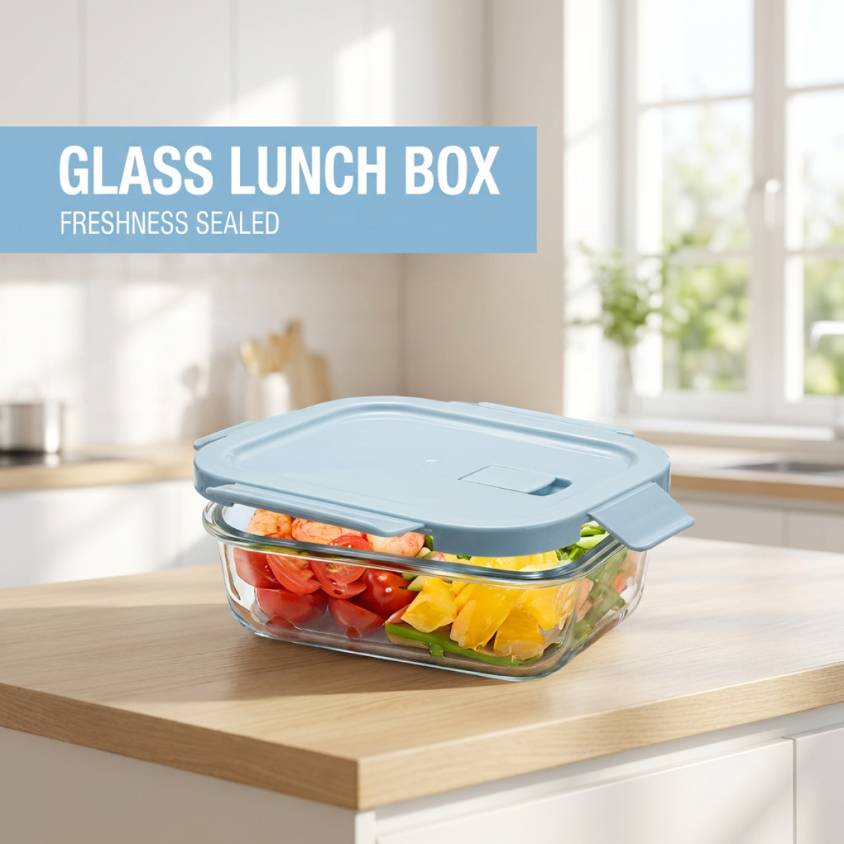 Crystal Blue Glass Meal Prep B - Meal Prep Plan reseña y precio