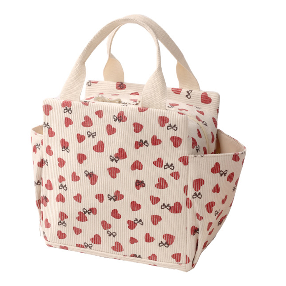 Insulated Corduroy Lunch Bag w - Meal Prep Cold Lunches reseña y precio