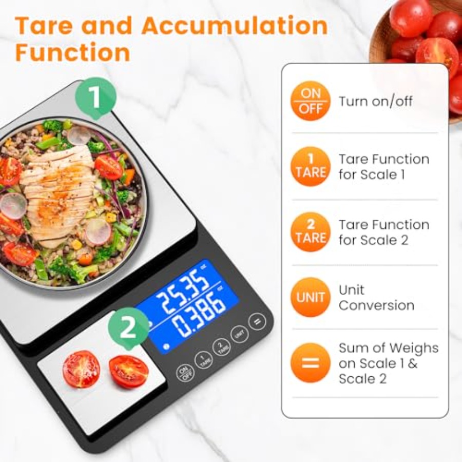 0.001oz/33lb Kitchen Scale, Du - Meal Prep For Weight Loss reseña y precio