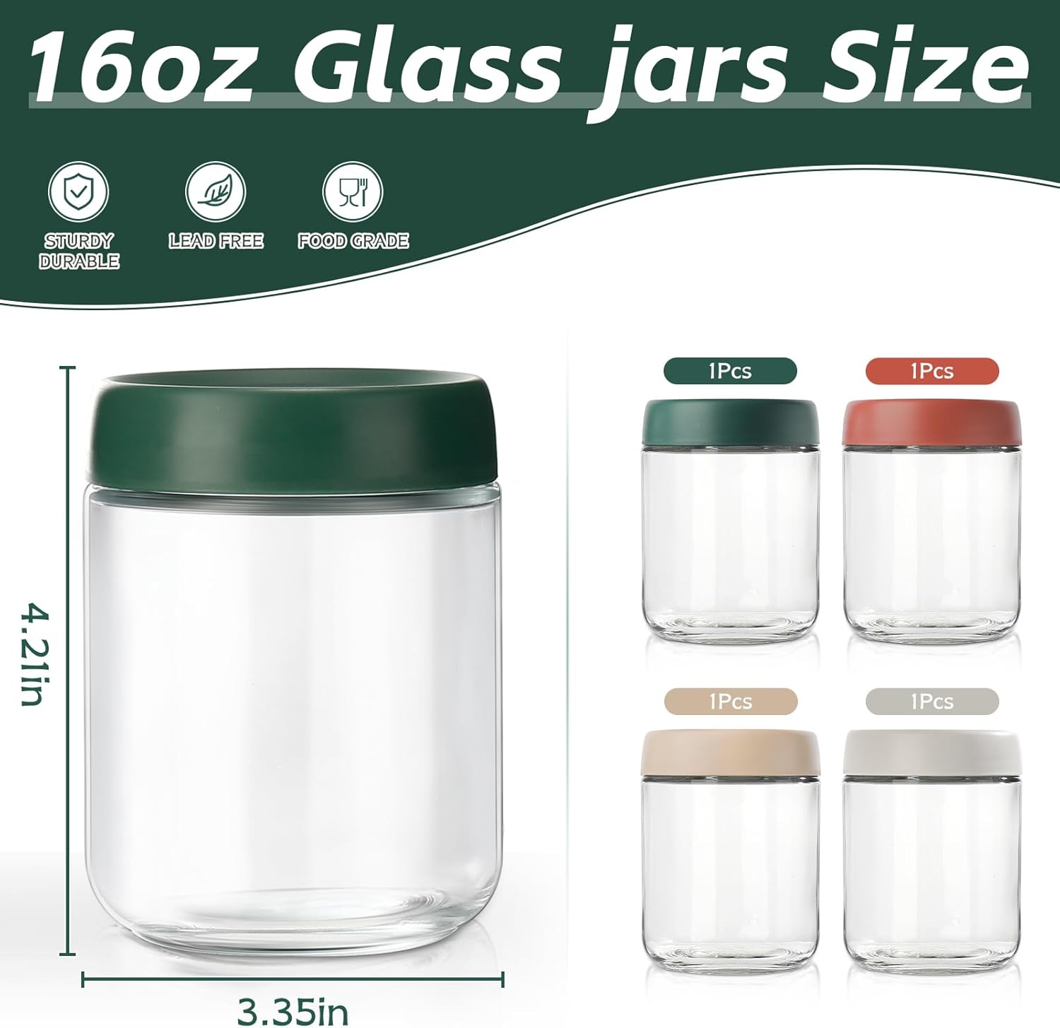 Glass Overnight Oats Container - Meal Prep Glass Containers With Lids reseña y precio