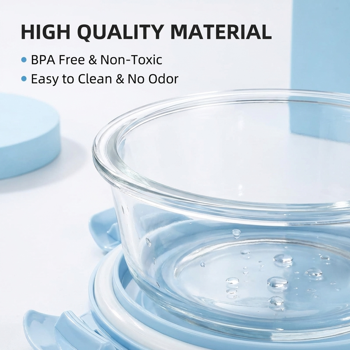 Round Glass Food Containers wi - Meal Prep Plan reseña y precio