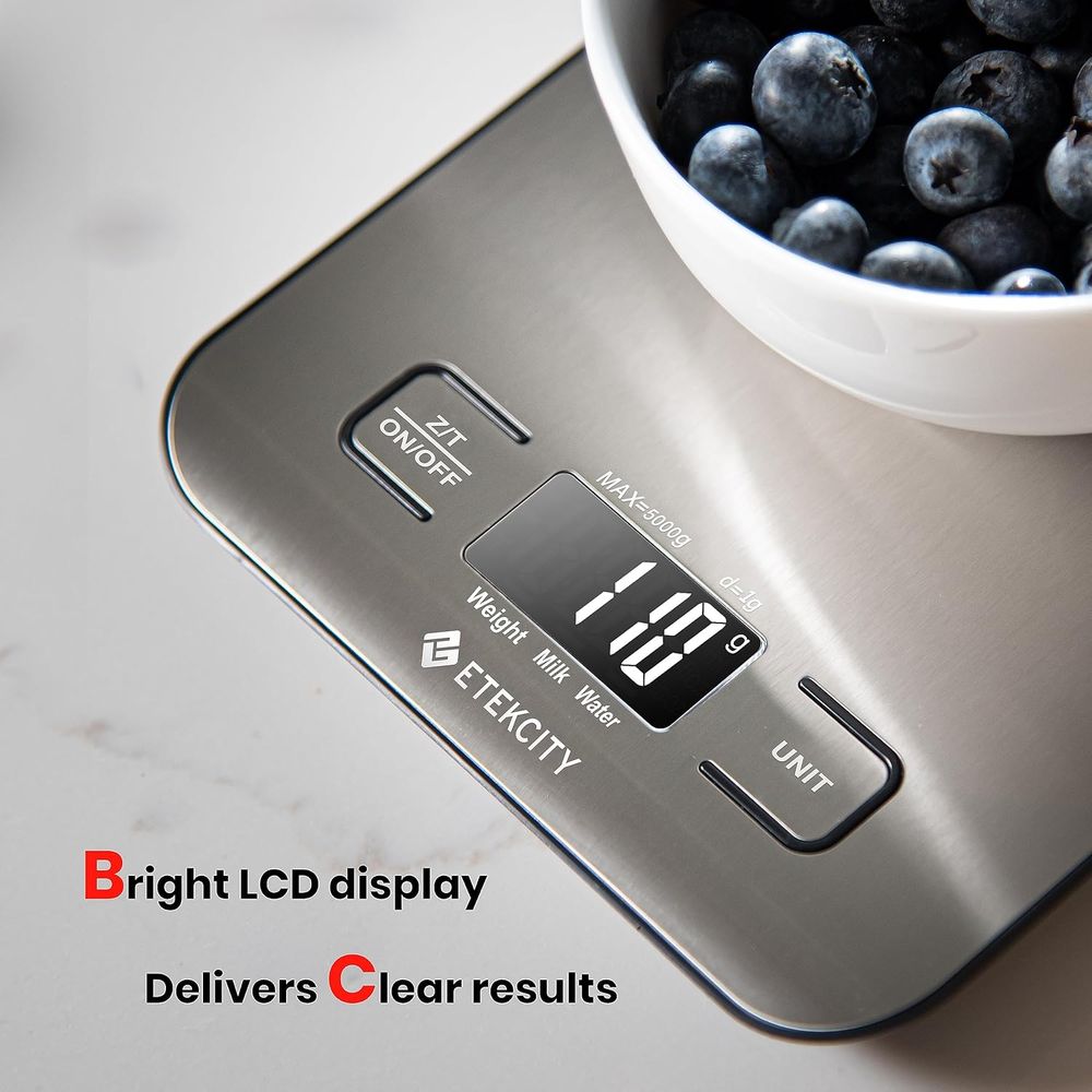 Digital Kitchen Scale with LCD - Meal Prep For Weight Loss reseña y precio