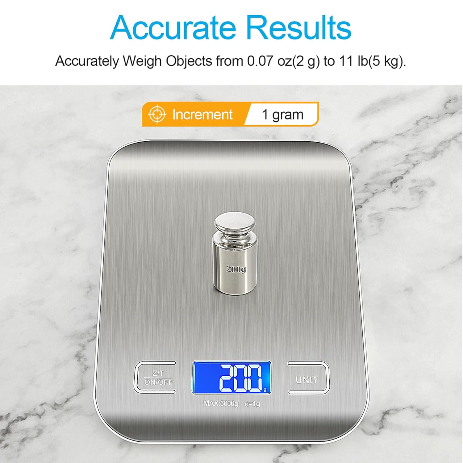 Food Scale, Kitchen Scale, Wei - Meal Prep For Weight Loss reseña y precio