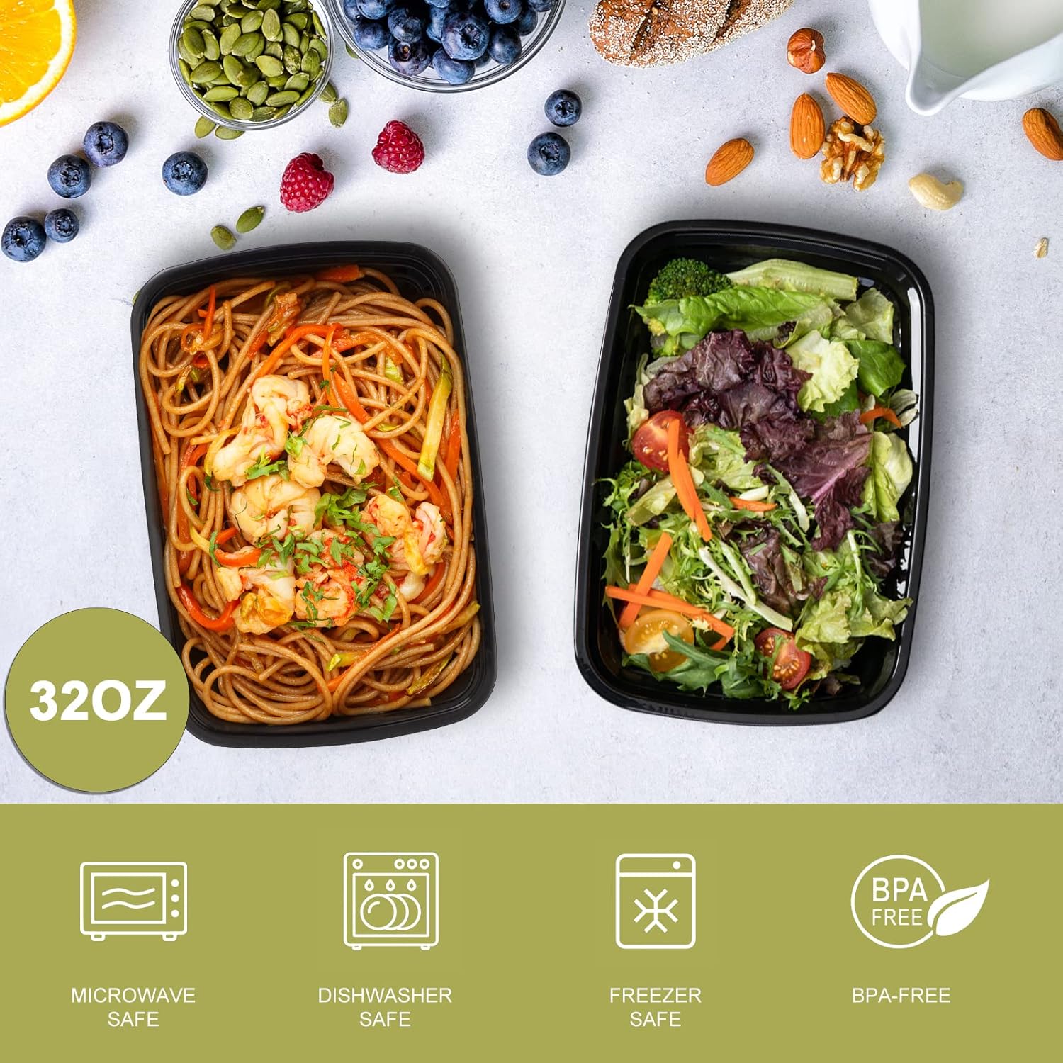 32oz Meal Prep Containers 15 P - Meal Prep Weekly reseña y precio