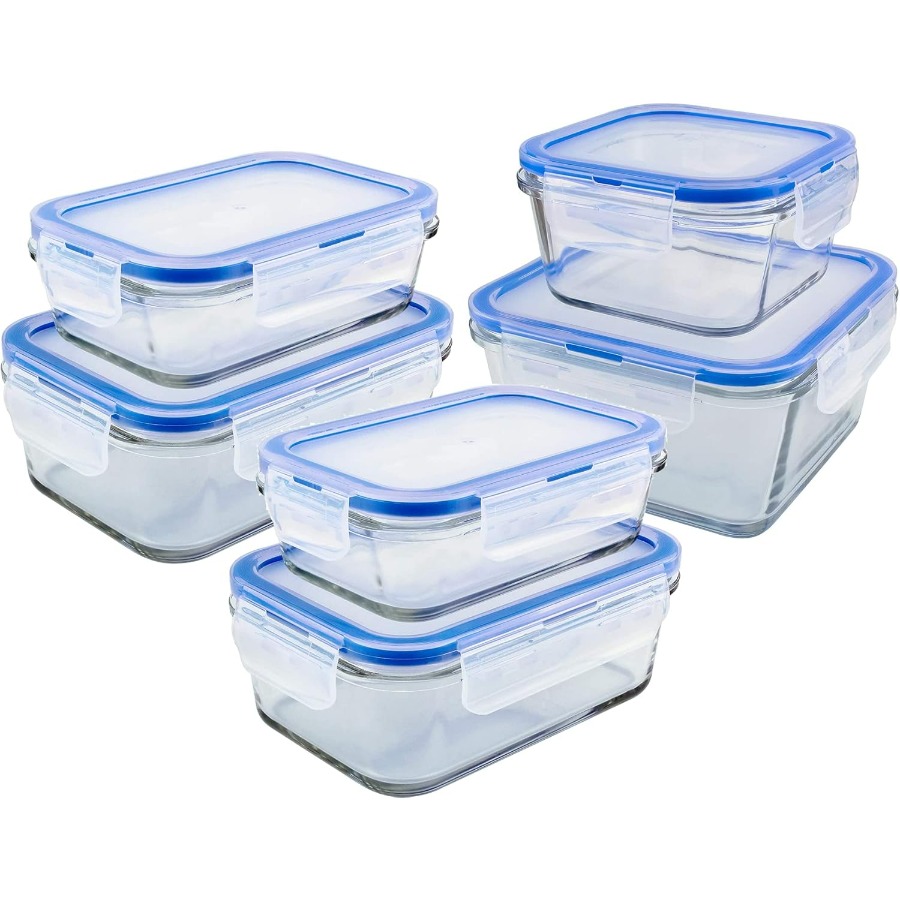 Glass Containers BPA-Free Lock - Meal Prep Glass Containers With Lids reseña y precio