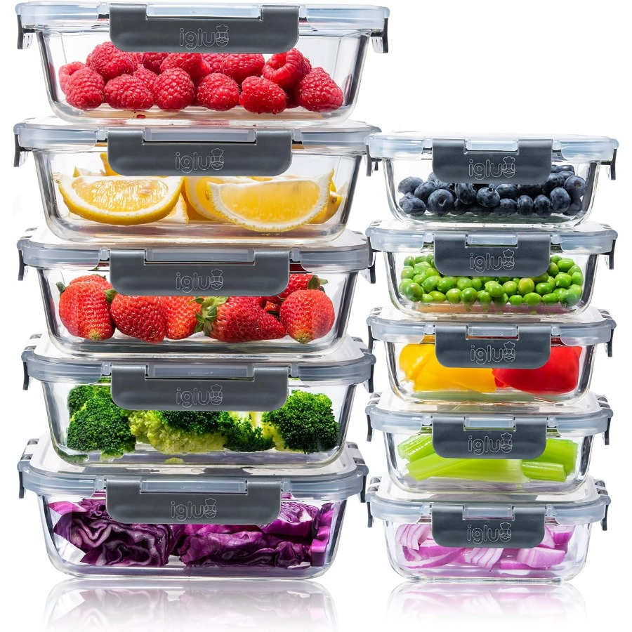Glass Food Storage Containers  - Meal Prep Glass Containers With Lids reseña y precio