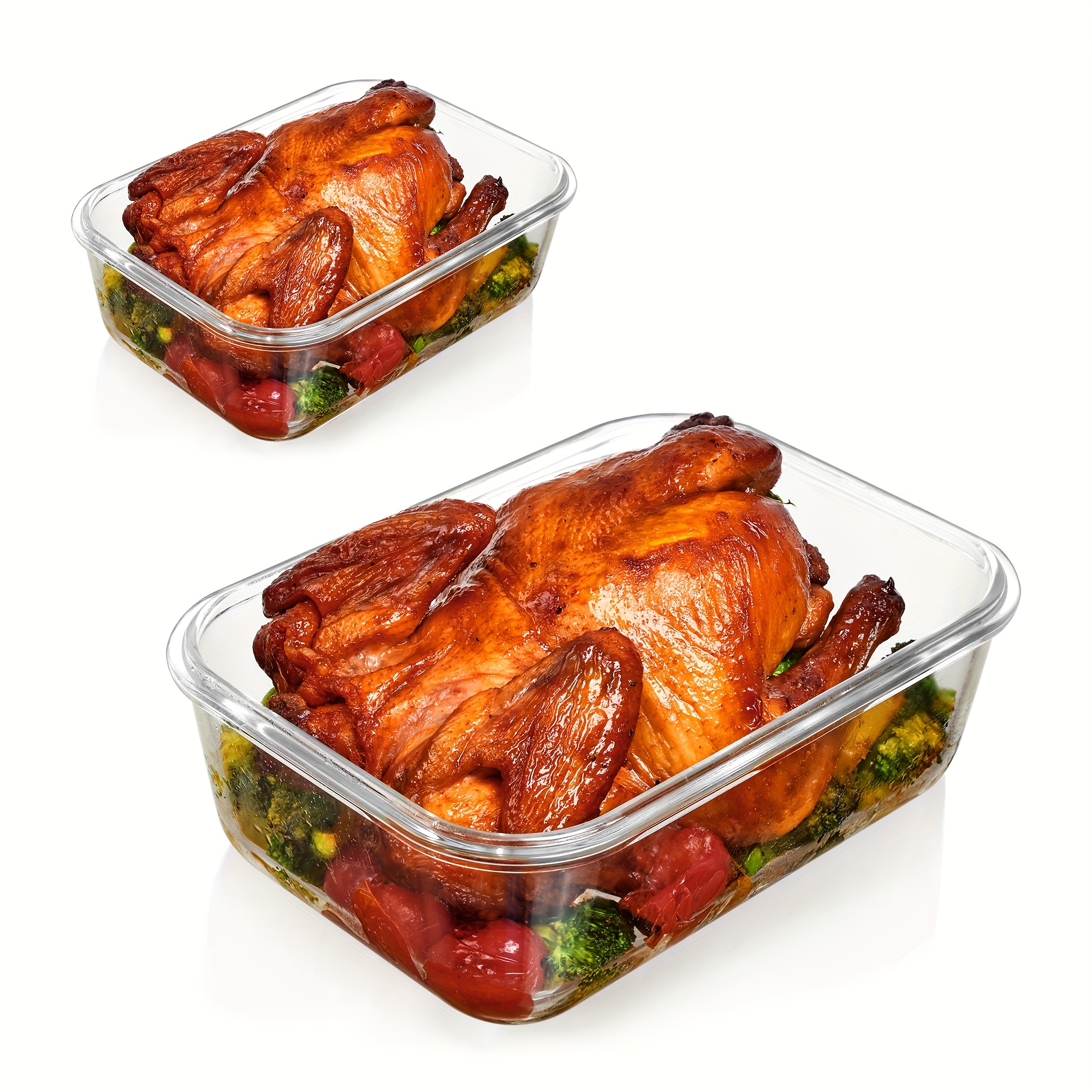 us2Pack 1860ml/ 63oz Large Gla - Meal Prep Glass Containers With Lids reseña y precio