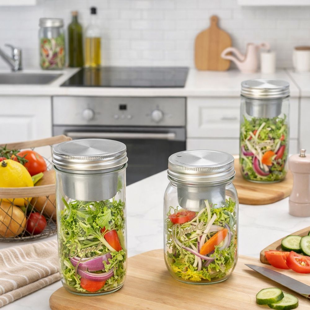 16/24 Oz Salad Glass Jars Wide - Meal Prep Weekly reseña y precio
