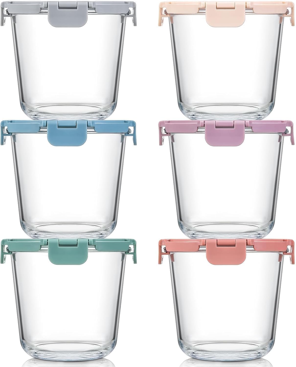 [UPGRADED LID] 6 Sets 3 Cup/24 - Meal Prep Glass Containers With Lids reseña y precio