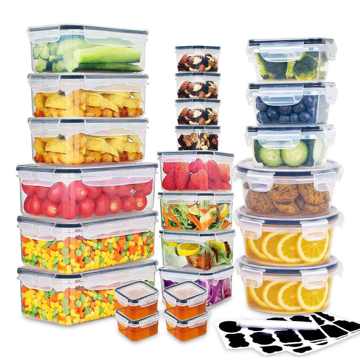 56PCS-Large Family-Size Multi- - Meal Prep Weekly reseña y precio