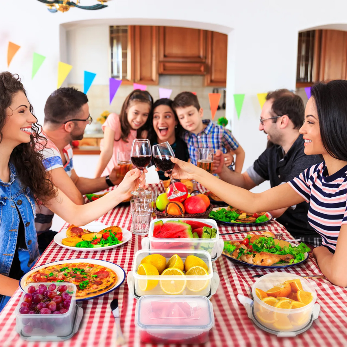 56PCS-Large Family-Size Multi- - Meal Prep Weekly reseña y precio