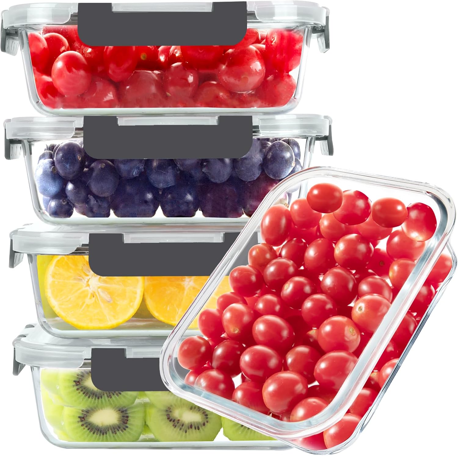 Glass Food Storage Containers, - Meal Prep Glass Containers With Lids reseña y precio