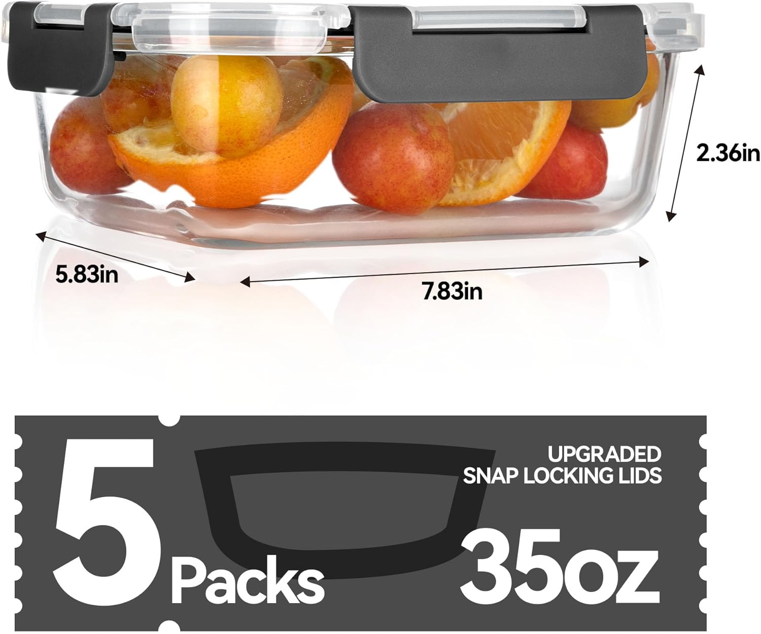 Glass Food Storage Containers, - Meal Prep Glass Containers With Lids reseña y precio